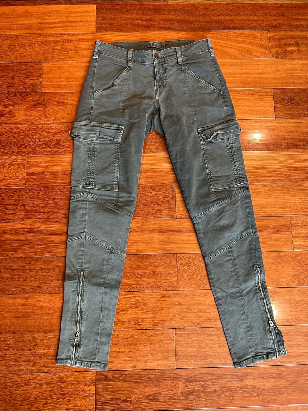 Olive Cargo Zip Hem Pants J Brand